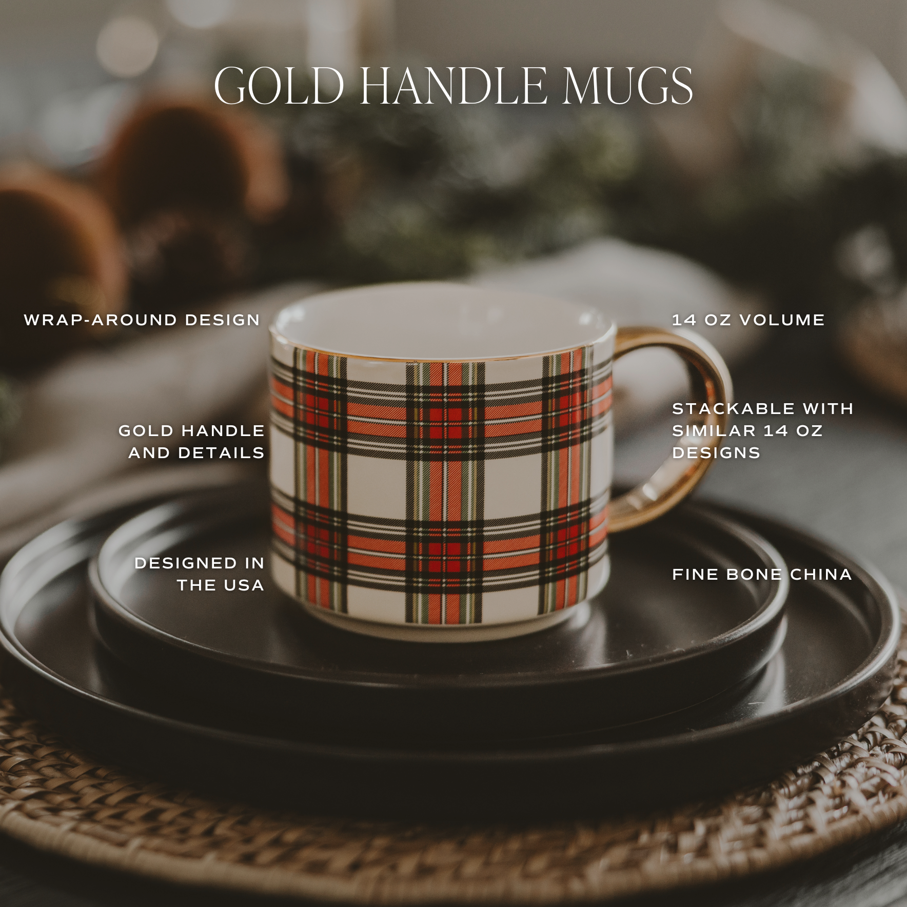 *NEW* Gold Snowflakes Coffee Mug - Christmas Decor